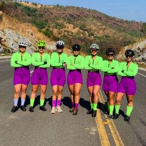 Macaquinho Fúcsia com Verde Flúor