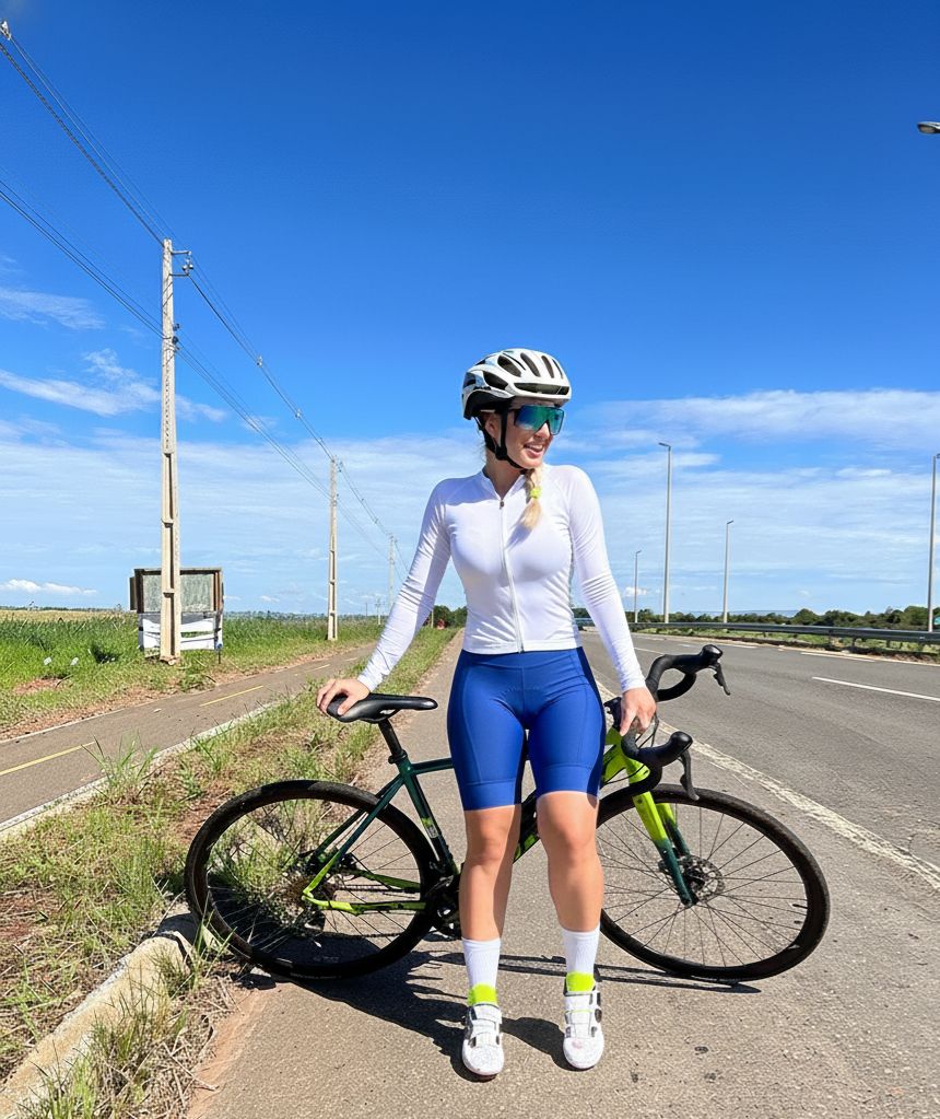 Bretelle Ciclismo Short Azul Royal Escuro