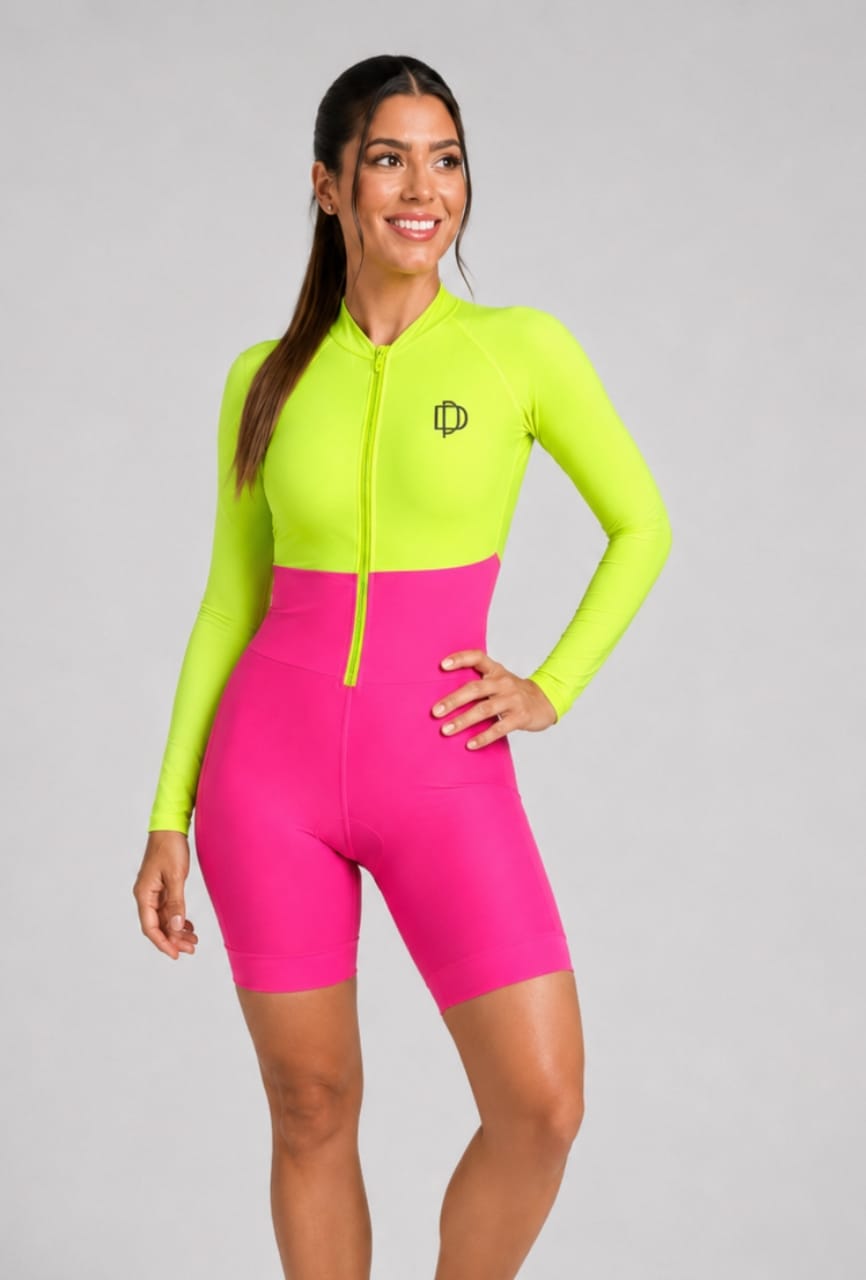 Amarelo Flúor com Rosa Flúor 1 Amarelo Flúor com Rosa Flúor